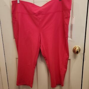 T by Talbots Pink Cotton Blend stretch capris
